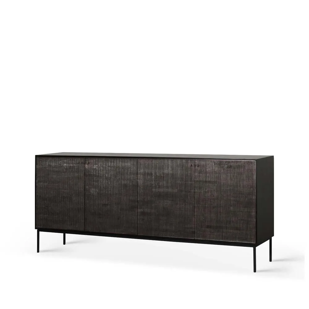 Grooves sideboard, Black 4 låger Ethnicraft