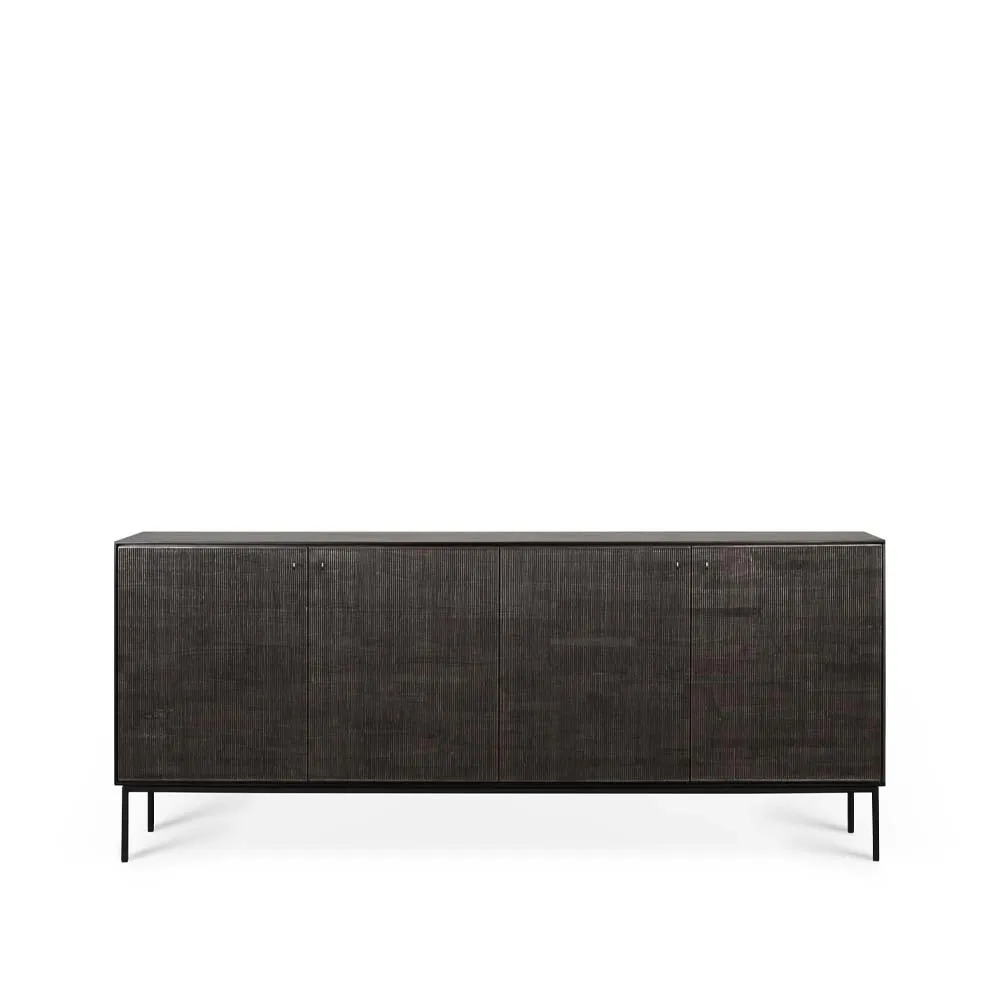 Grooves sideboard, Black 4 låger Ethnicraft