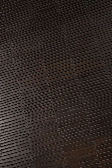 Grooves sofabord - Off black teak, 140x110 cm - Ethnicraft