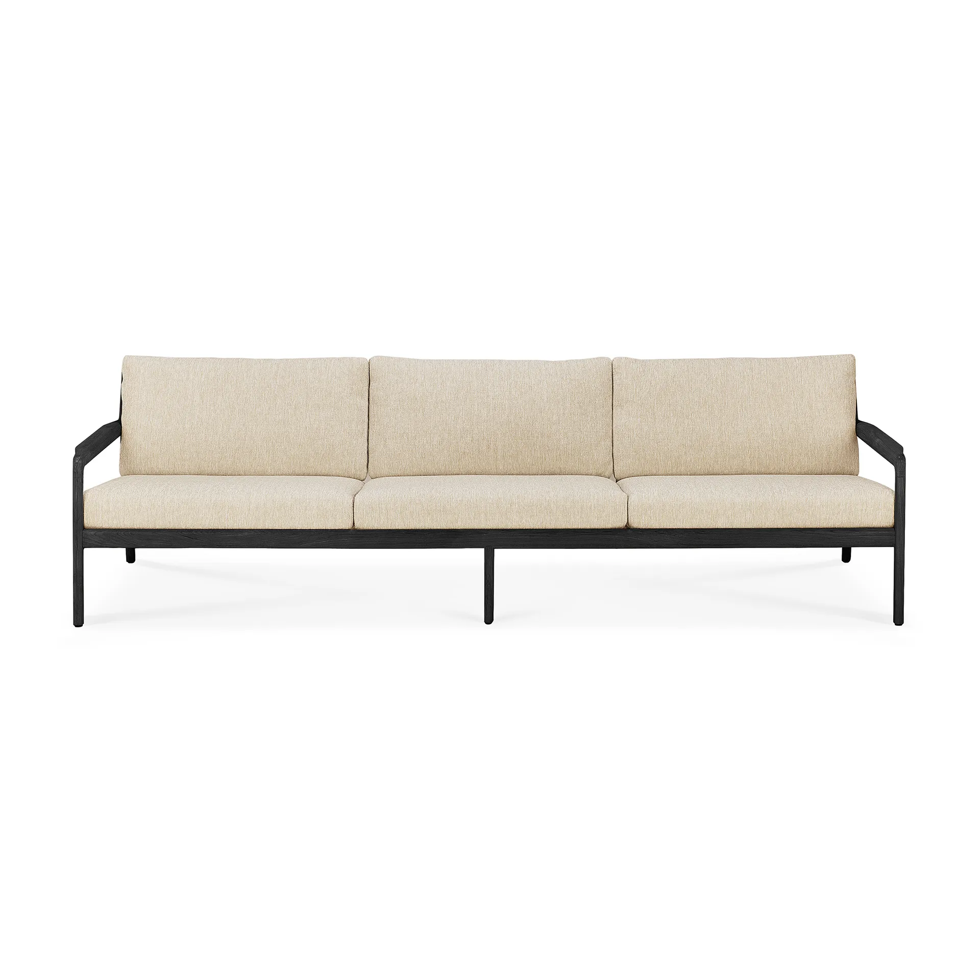 Jack outdoor 3-pers. sofa sortbejdset teak, Natural Ethnicraft