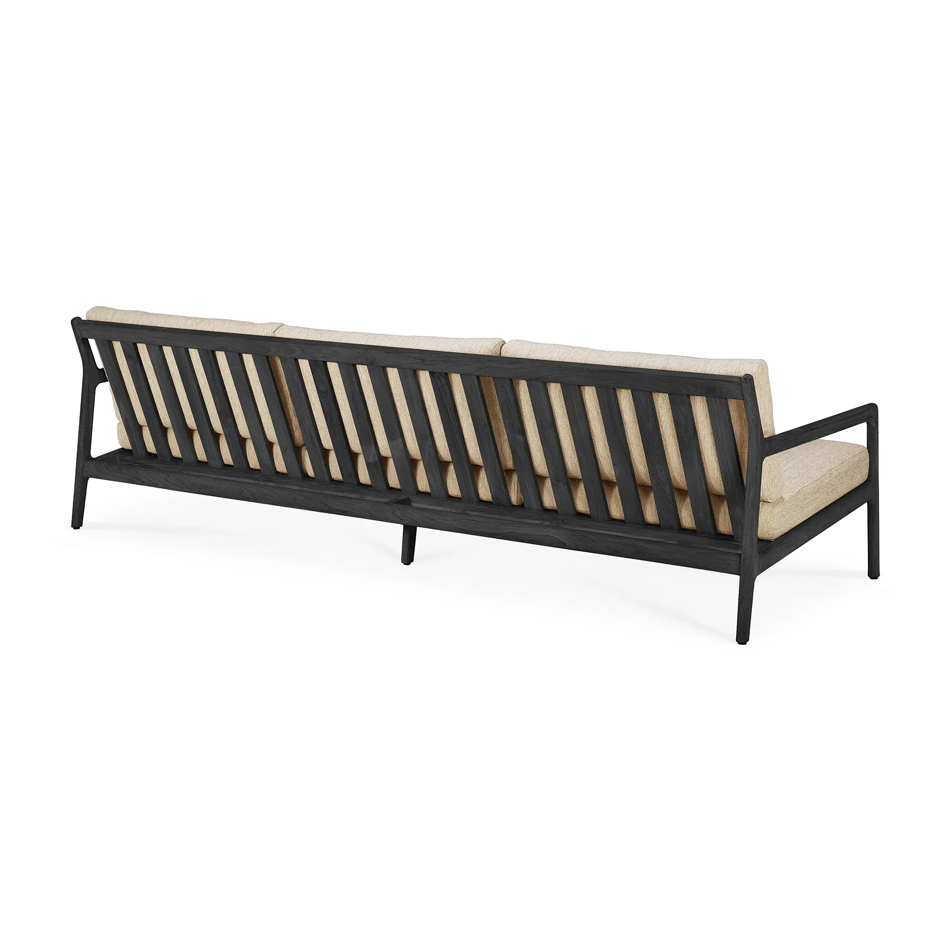 Jack outdoor 3-pers. sofa sortbejdset teak, Natural Ethnicraft