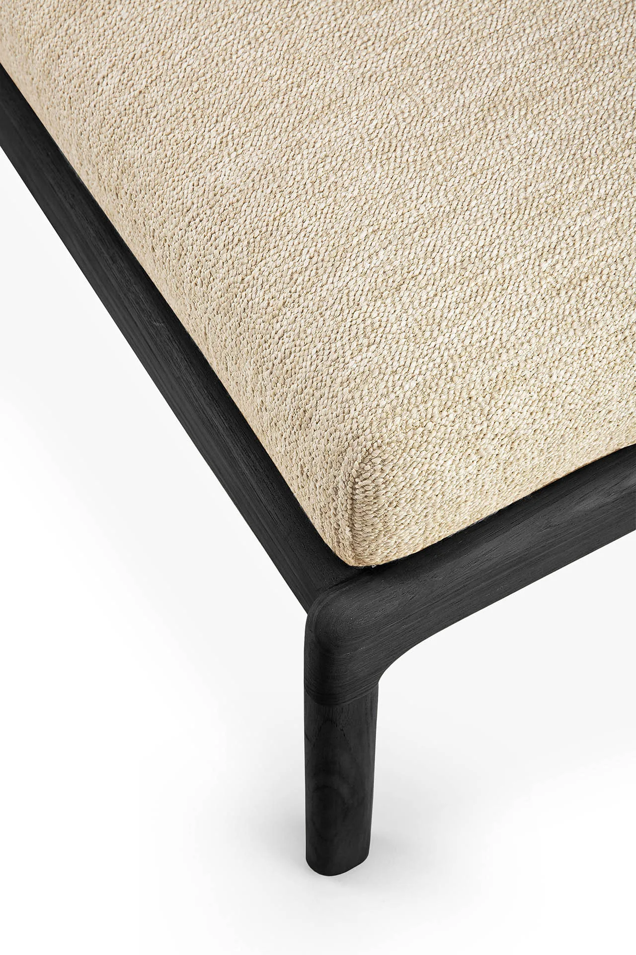 Jack outdoor fodskammel sortbejdset teak, Natural Ethnicraft