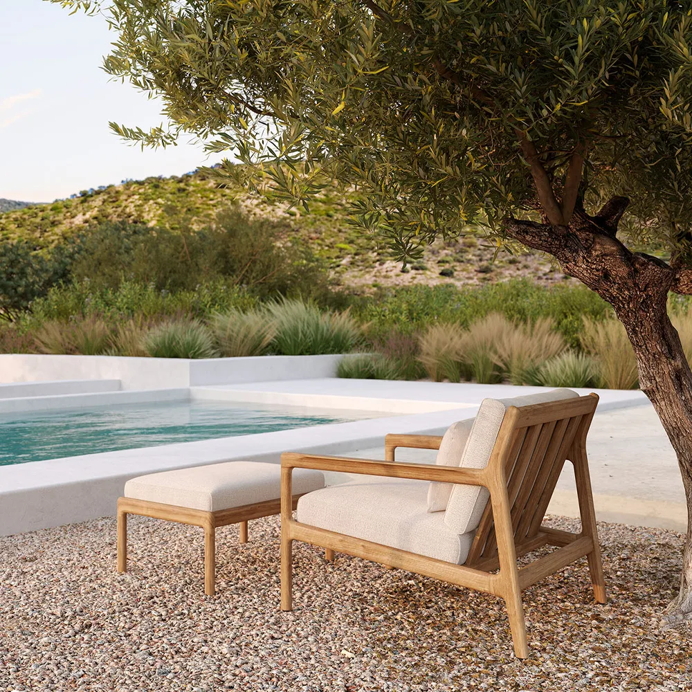 Jack outdoor fodskammel teak, Mocha Ethnicraft