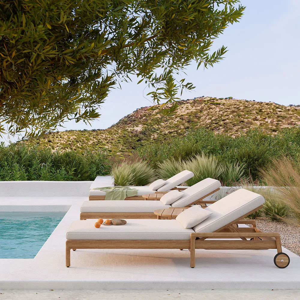 Jack outdoor hynde til solseng, Stof offwhite Ethnicraft