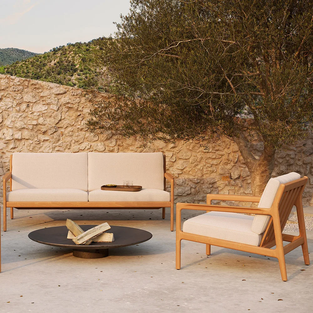 Jack outdoor loungelænestol teak, Offwhite Ethnicraft