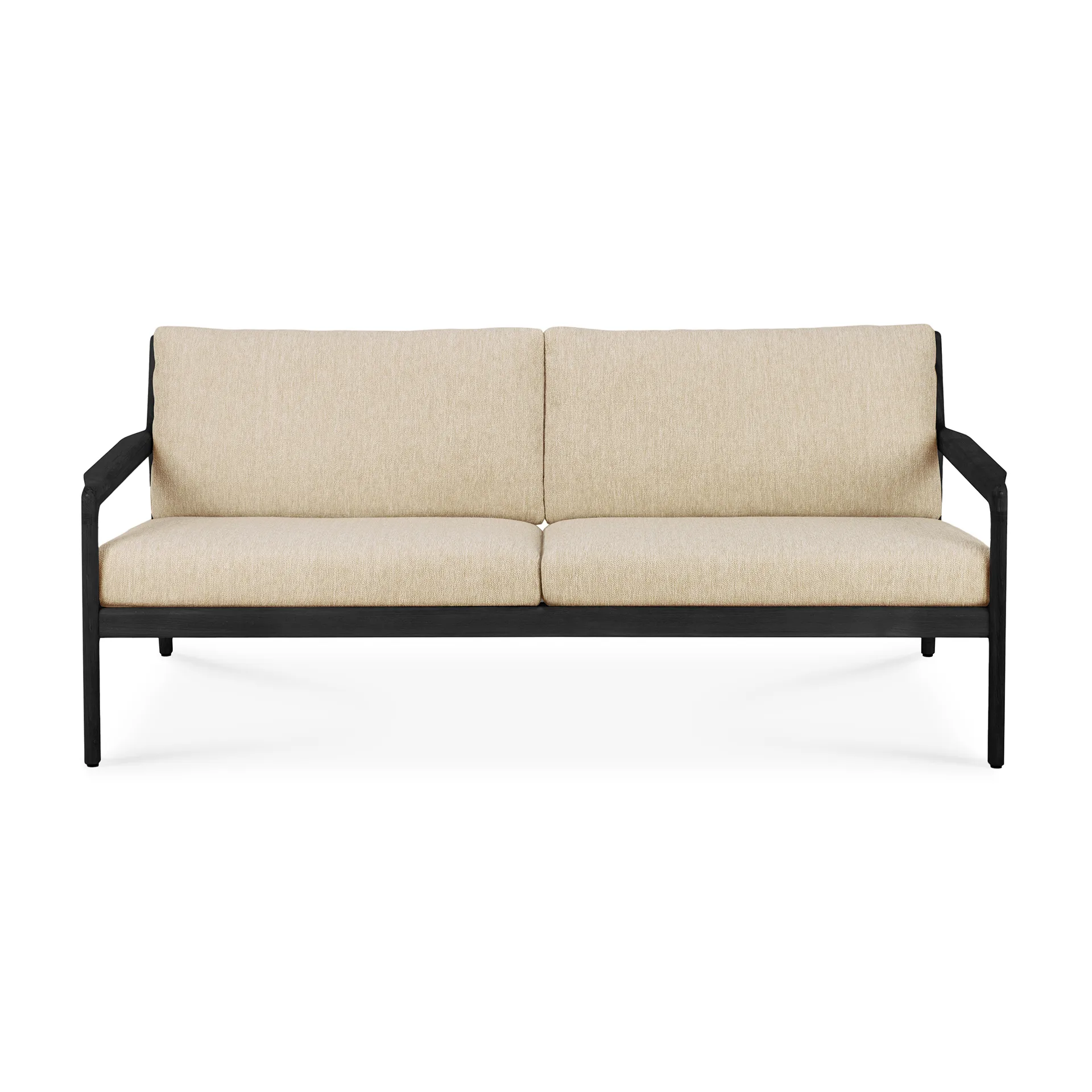 Jack outdoor sofa 2-pers. sortbejdset teak, Natural Ethnicraft