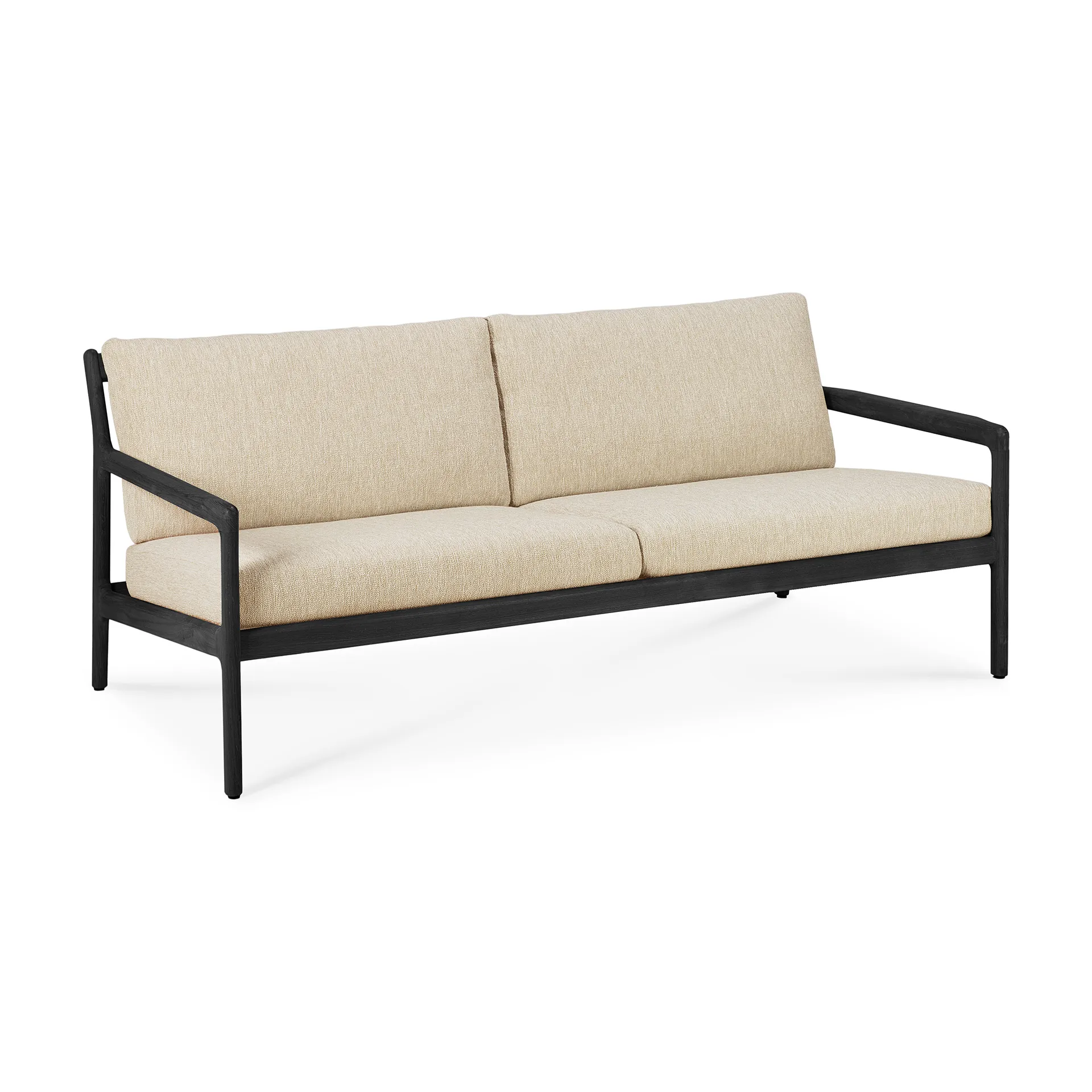 Jack outdoor sofa 2-pers. sortbejdset teak, Natural Ethnicraft