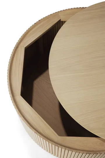 Mahogany Roller Max sofabord - Eg, Ø80 cm - Ethnicraft