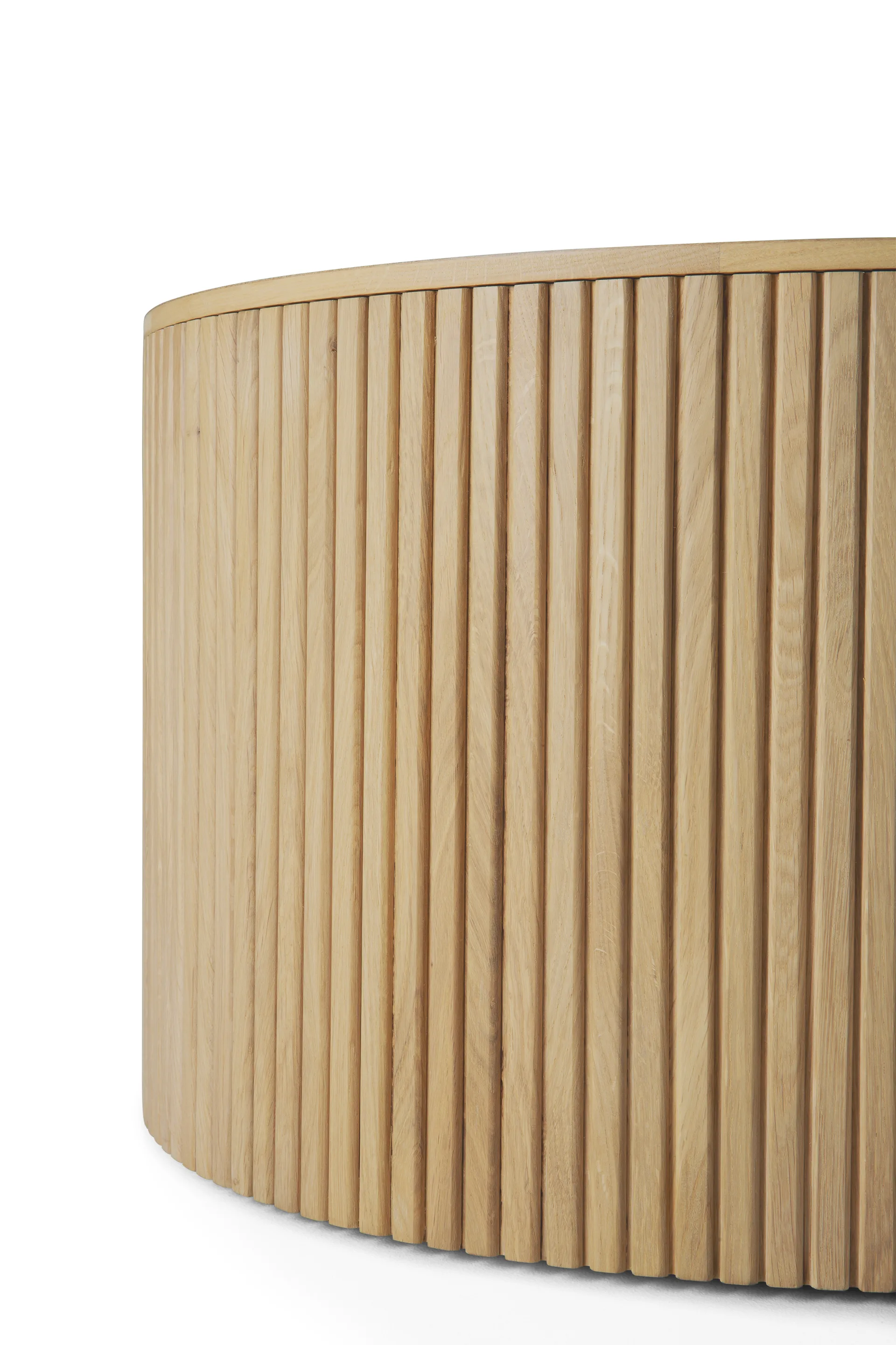 Mahogany Roller Max sofabord, Eg, Ø80 cm Ethnicraft