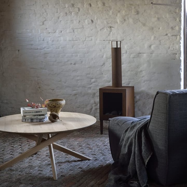 Mikado sofabord Ø100 cm, Oak wax oil round Ethnicraft
