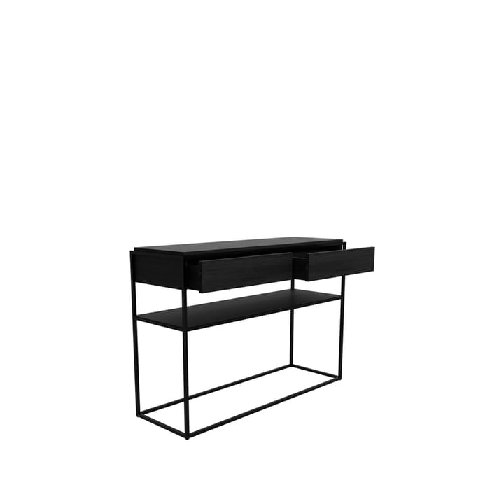 Monolit konsolbord 122x40 cm, Oak black/Black Ethnicraft