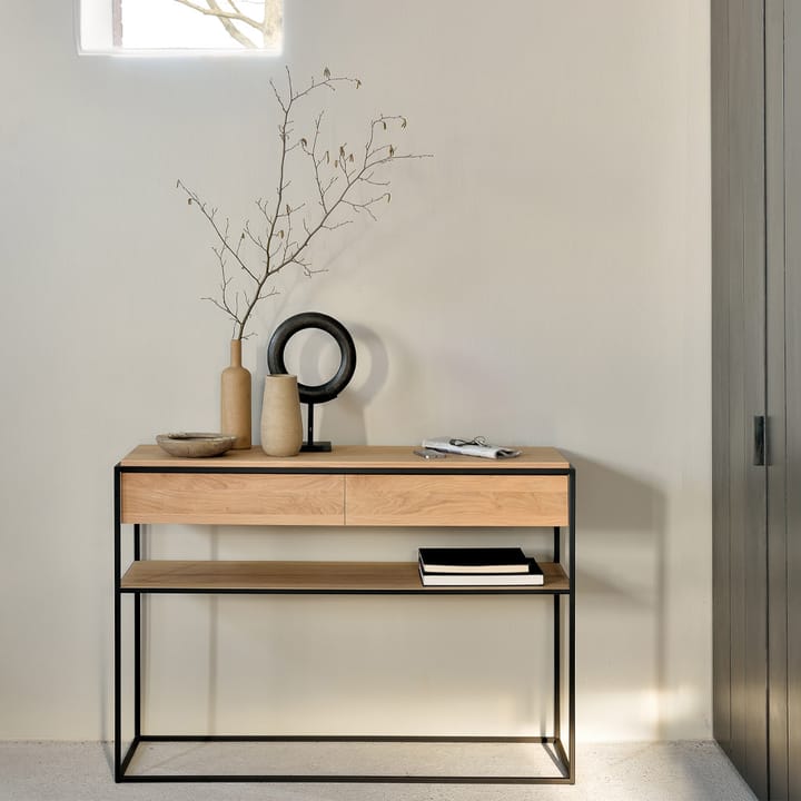 Monolit konsolbord 122x40 cm, Oak/Black Ethnicraft