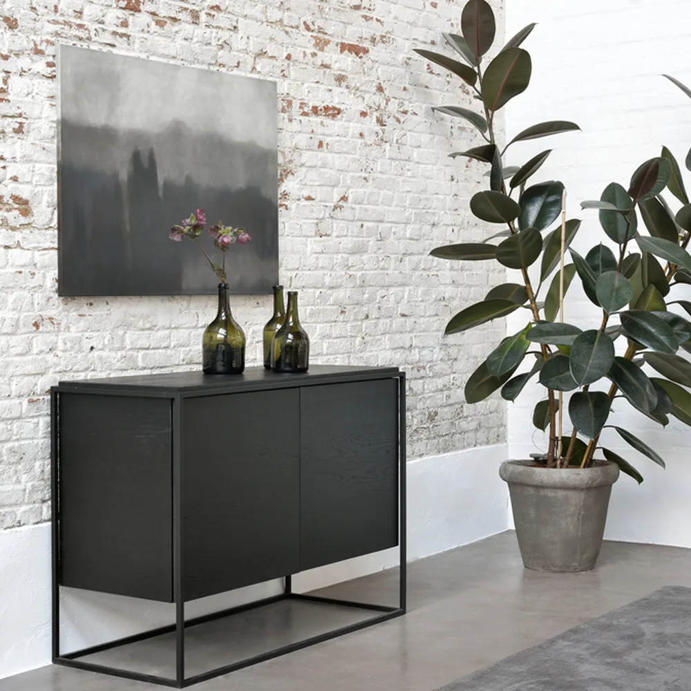 Monolit sideboard, Sort eg 2 låger/Metal Ethnicraft