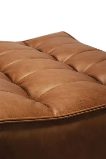 N701 fodskammel 70x70 cm - Aniline leather brown - Ethnicraft