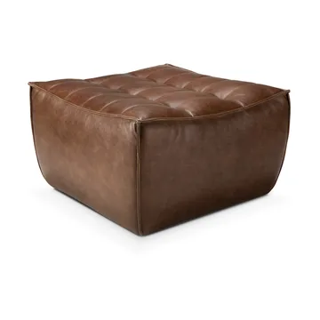 N701 fodskammel 70x70 cm - Læder Chestnut - Ethnicraft