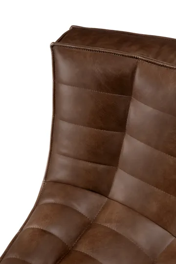 N701 hjørnemodul rundet 45° - Læder Chestnut - Ethnicraft