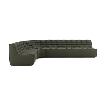 N701 modulhjørnesofa med afrundet hjørne, stof Moss Eco, 301x171 cm - Ethnicraft