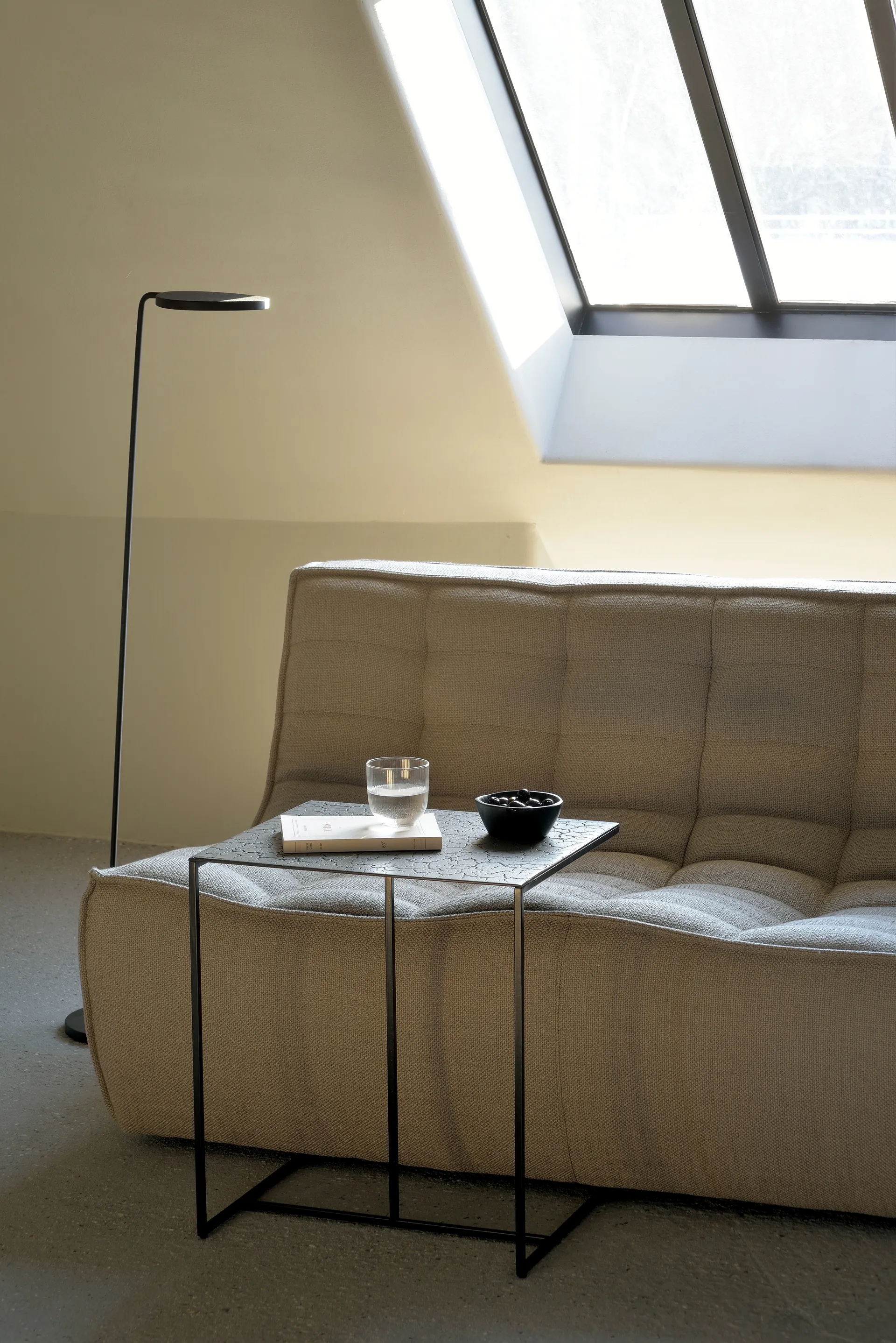 N701 modulhjørnesofa med ret hjørne, stof Beige, 301x231 cm Ethnicraft