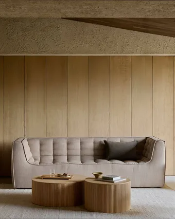 N701 sofa 2-personers - Beige, med armlæn - Ethnicraft