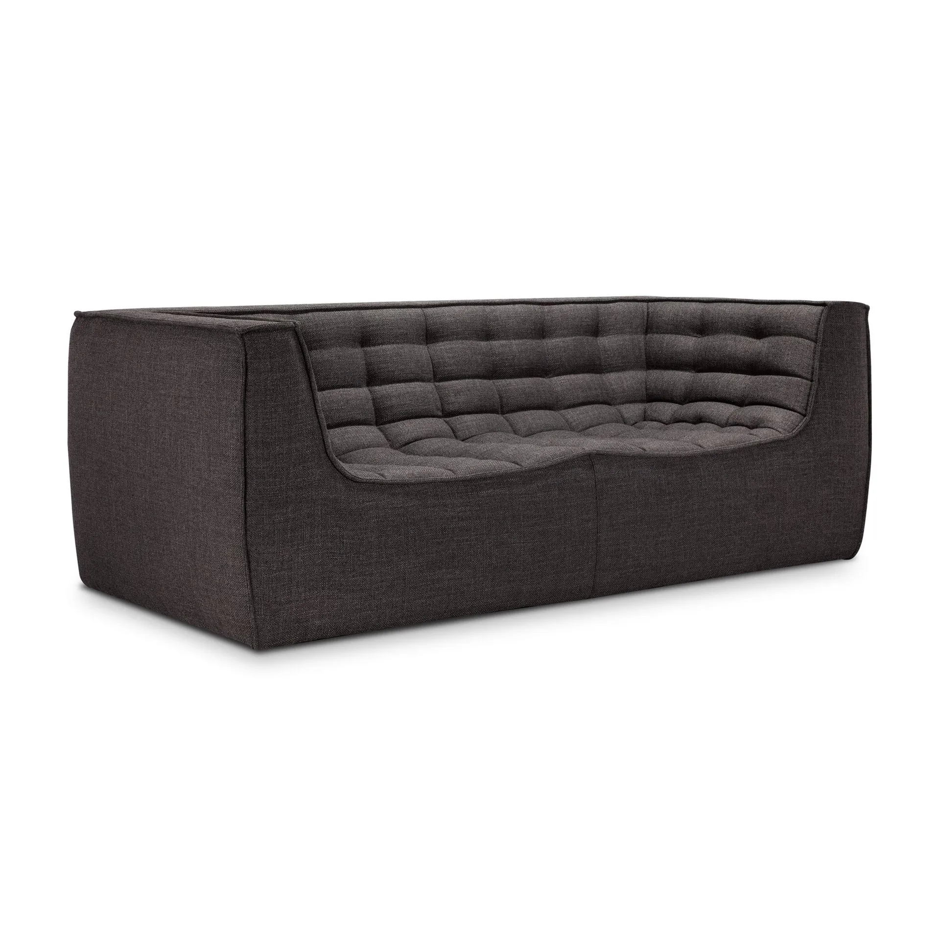 N701 sofa 2-personers, Dark grey, med armlæn Ethnicraft