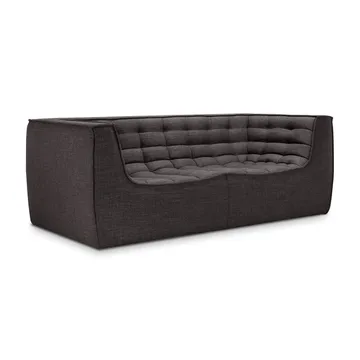 N701 sofa 2-personers - Dark grey, med armlæn - Ethnicraft