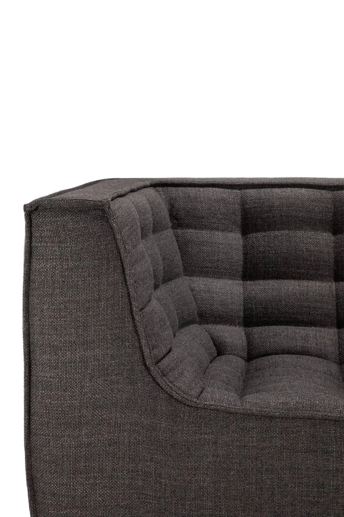 N701 sofa 2-personers, Dark grey, med armlæn Ethnicraft