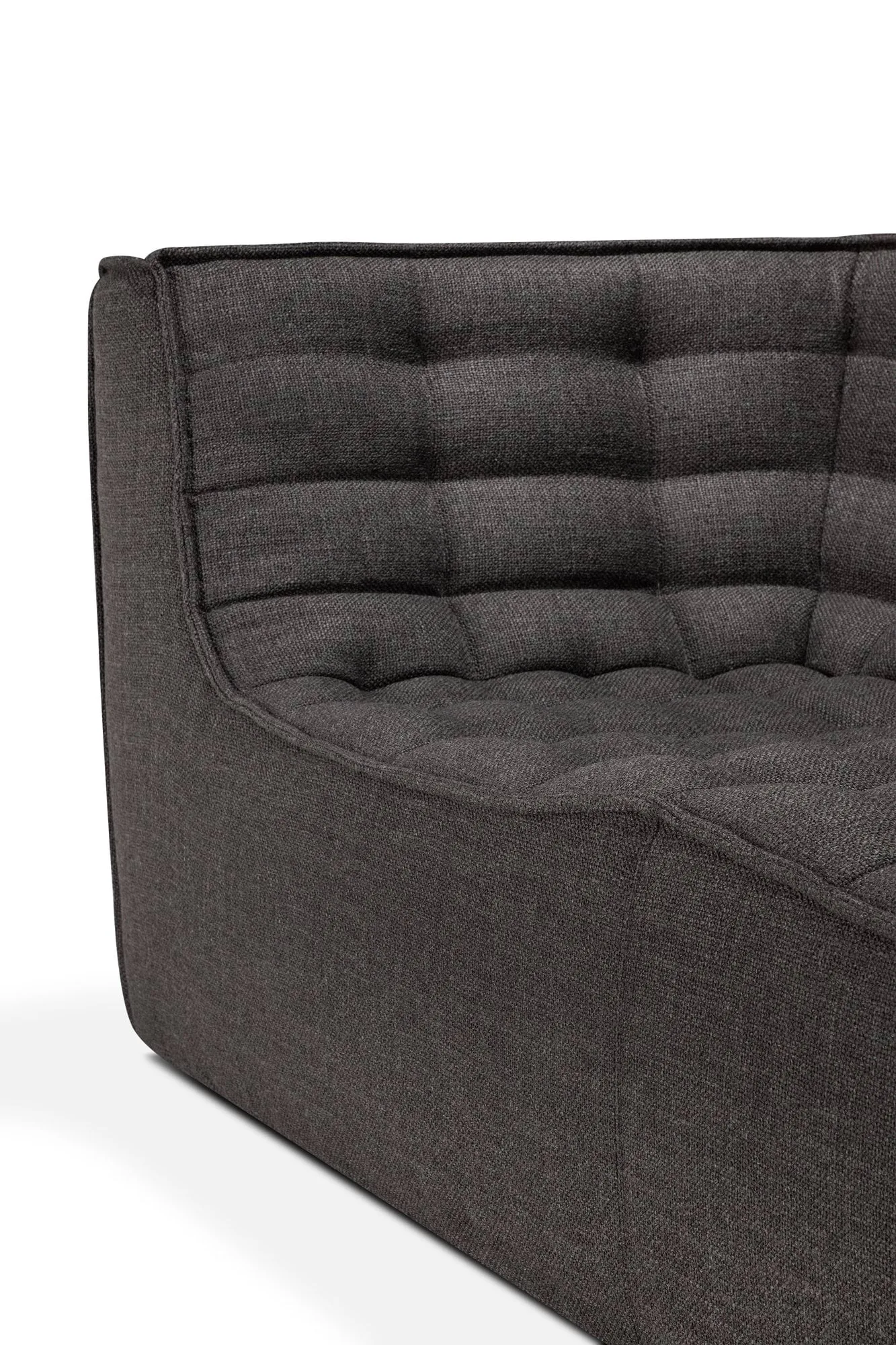 N701 sofa 2-personers, Dark grey, med armlæn Ethnicraft
