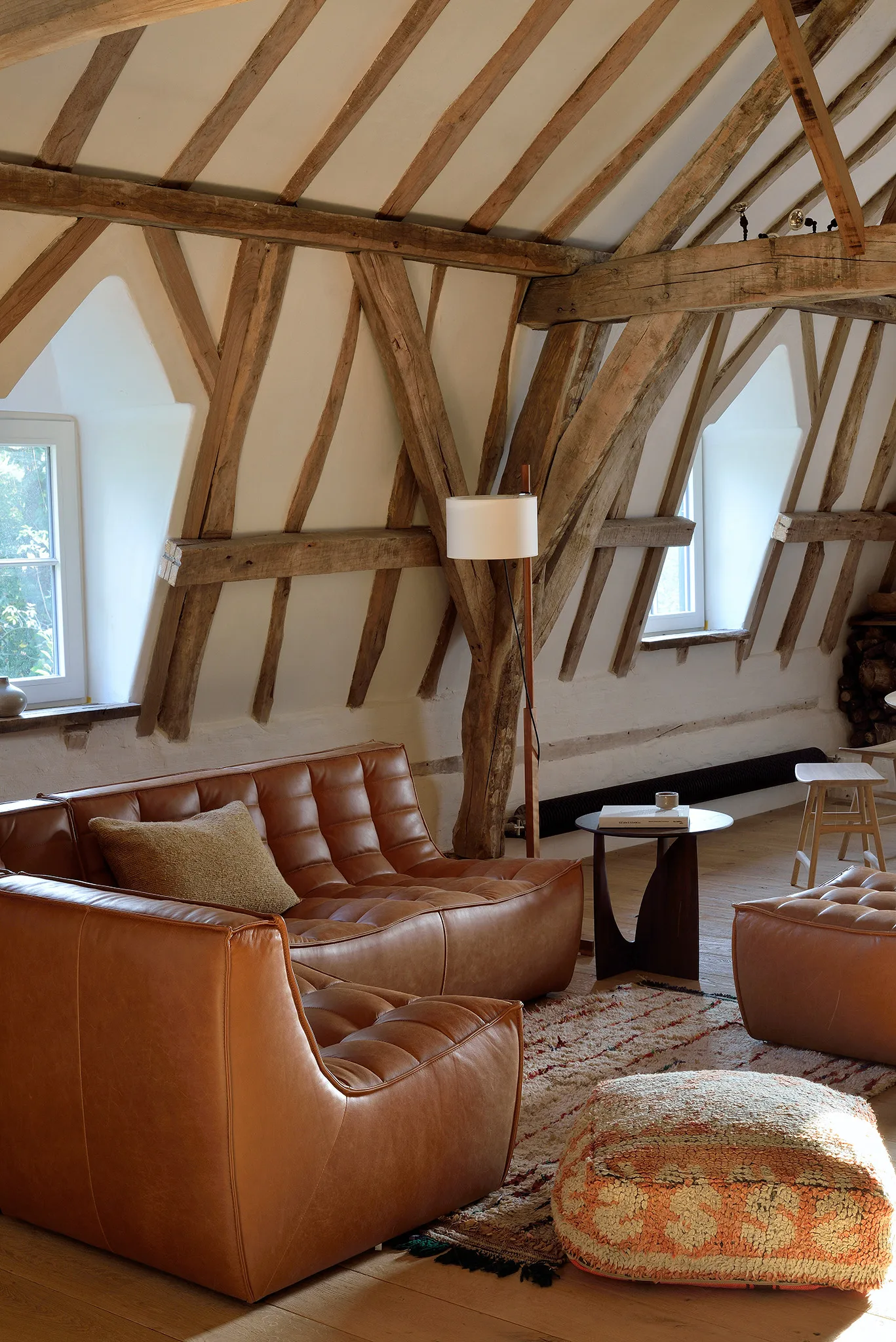 N701 sofa 2-personers, læder old saddle brown Ethnicraft