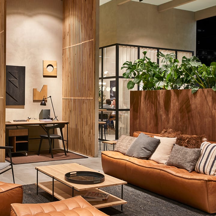 N701 sofa 2-personers, læder old saddle brown Ethnicraft