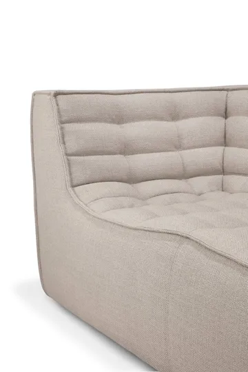 N701 sofa 3-personers - Beige, med armlæn - Ethnicraft