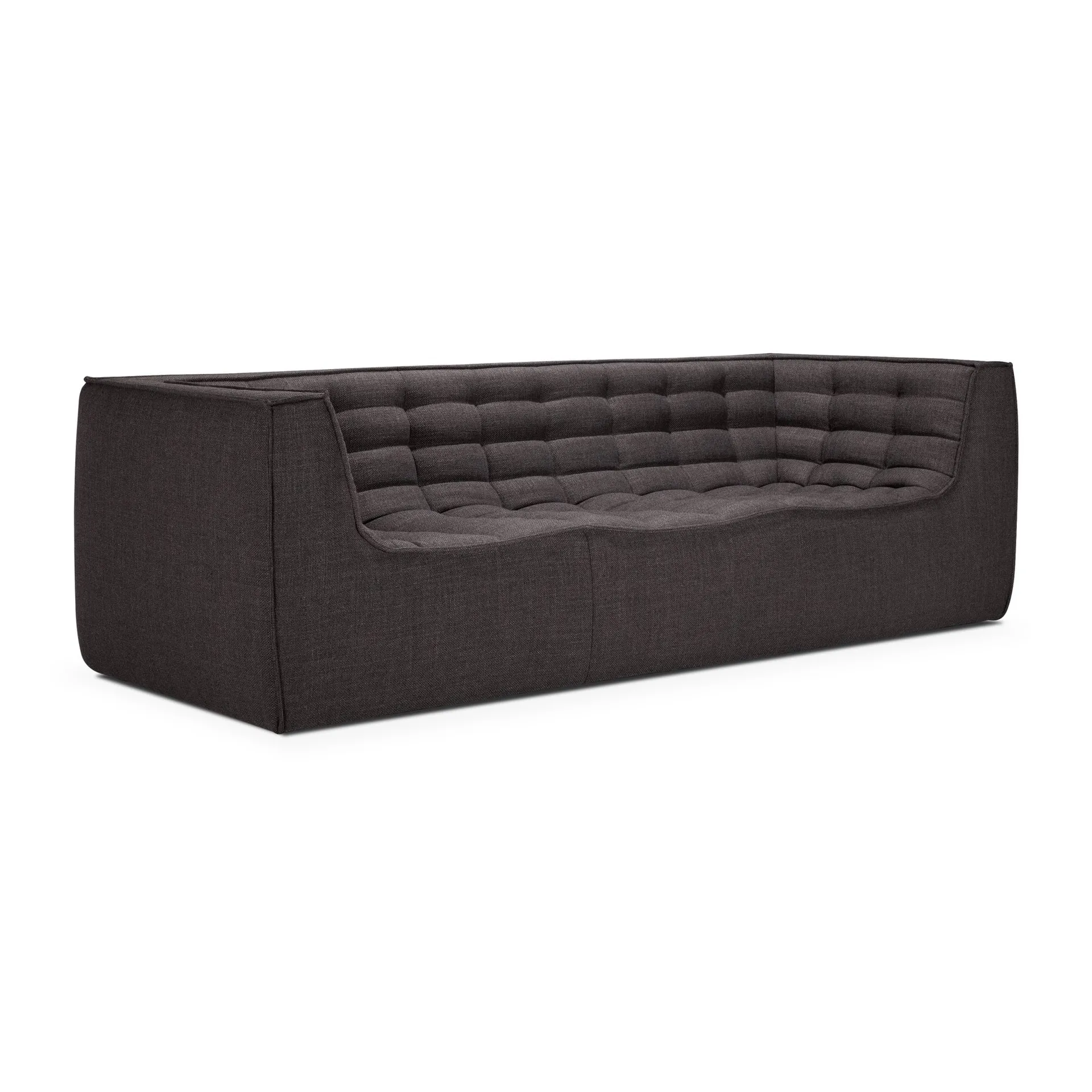 N701 sofa 3-personers, Dark grey, med armlæn Ethnicraft