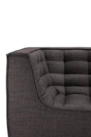N701 sofa 3-personers - Dark grey, med armlæn - Ethnicraft
