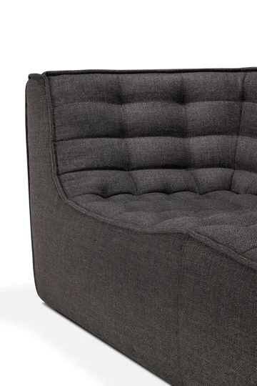 N701 sofa 3-personers - Dark grey, med armlæn - Ethnicraft