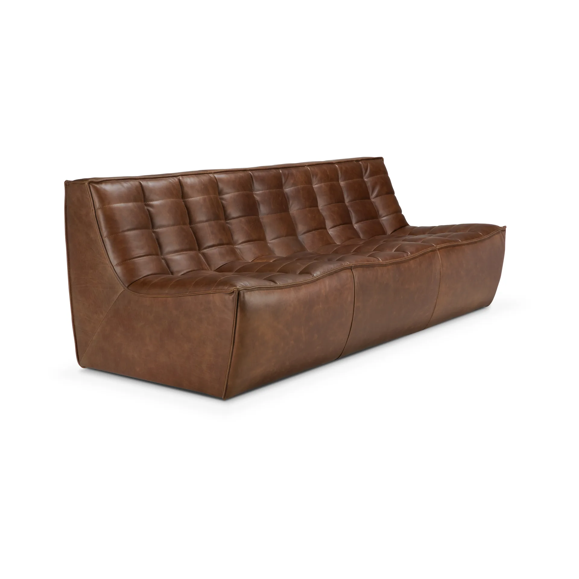 N701 sofa 3-personers, Læder Chestnut Ethnicraft