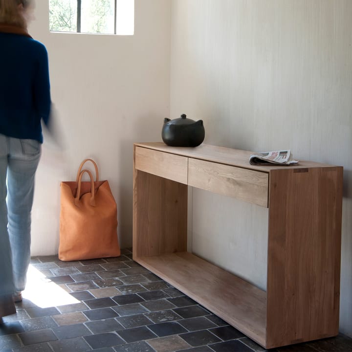 Nordic konsolbord, Lakeret eg to skuffer 160x40 cm Ethnicraft
