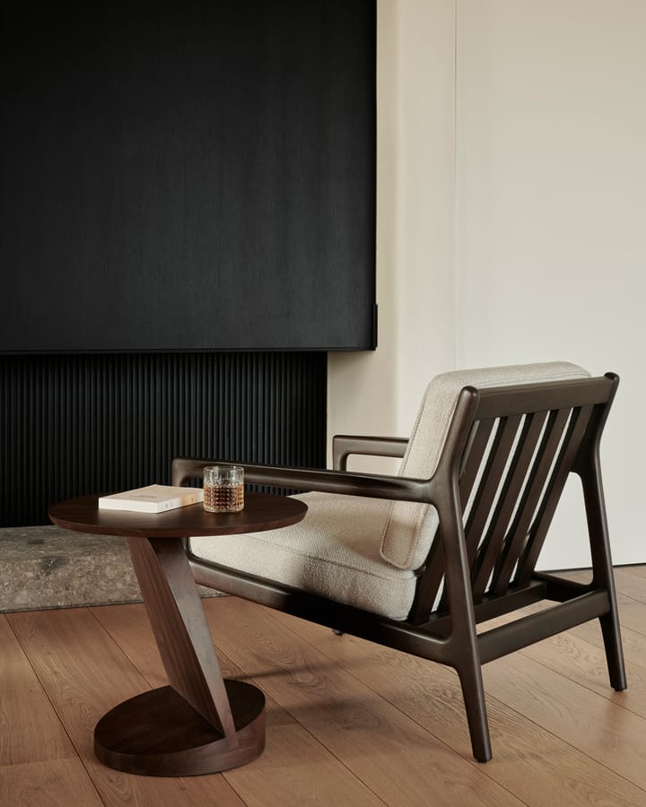 Oblic sidebord Ø52 cm, Brunbejdset teak Ethnicraft