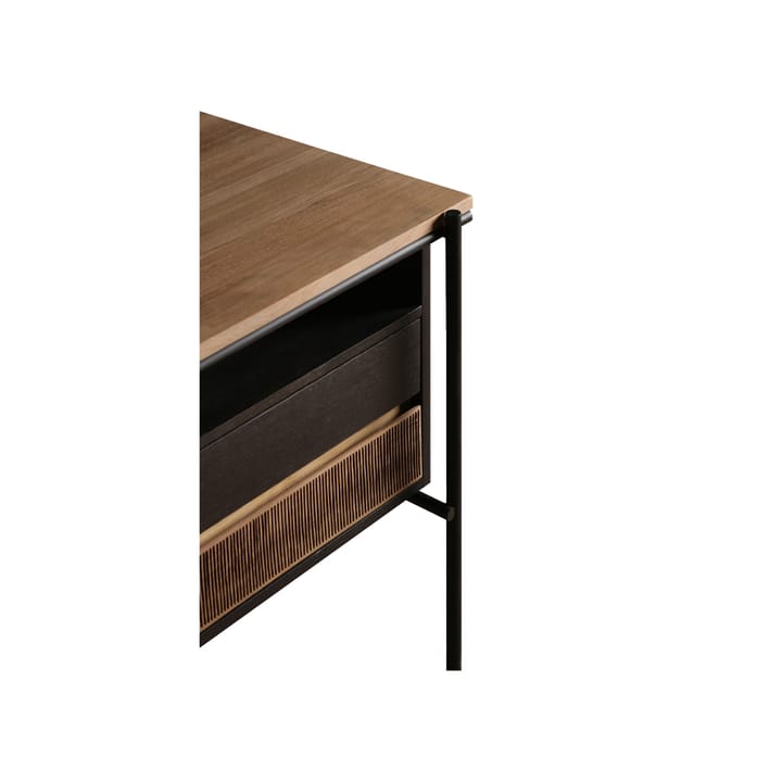 Oscar skrivebord med skuffer, Teak/Sorte metalben Ethnicraft