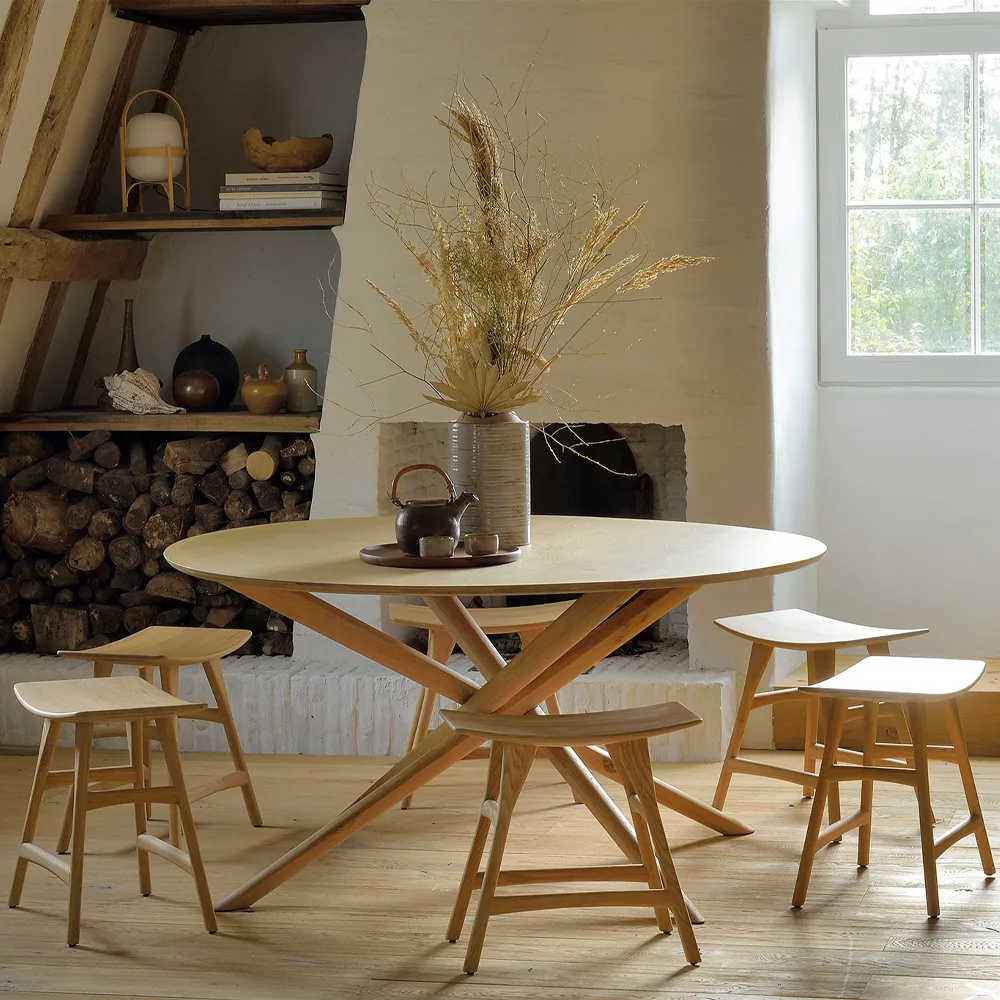 Osso skammel 48x50 cm, Hardwax oiled oak Ethnicraft