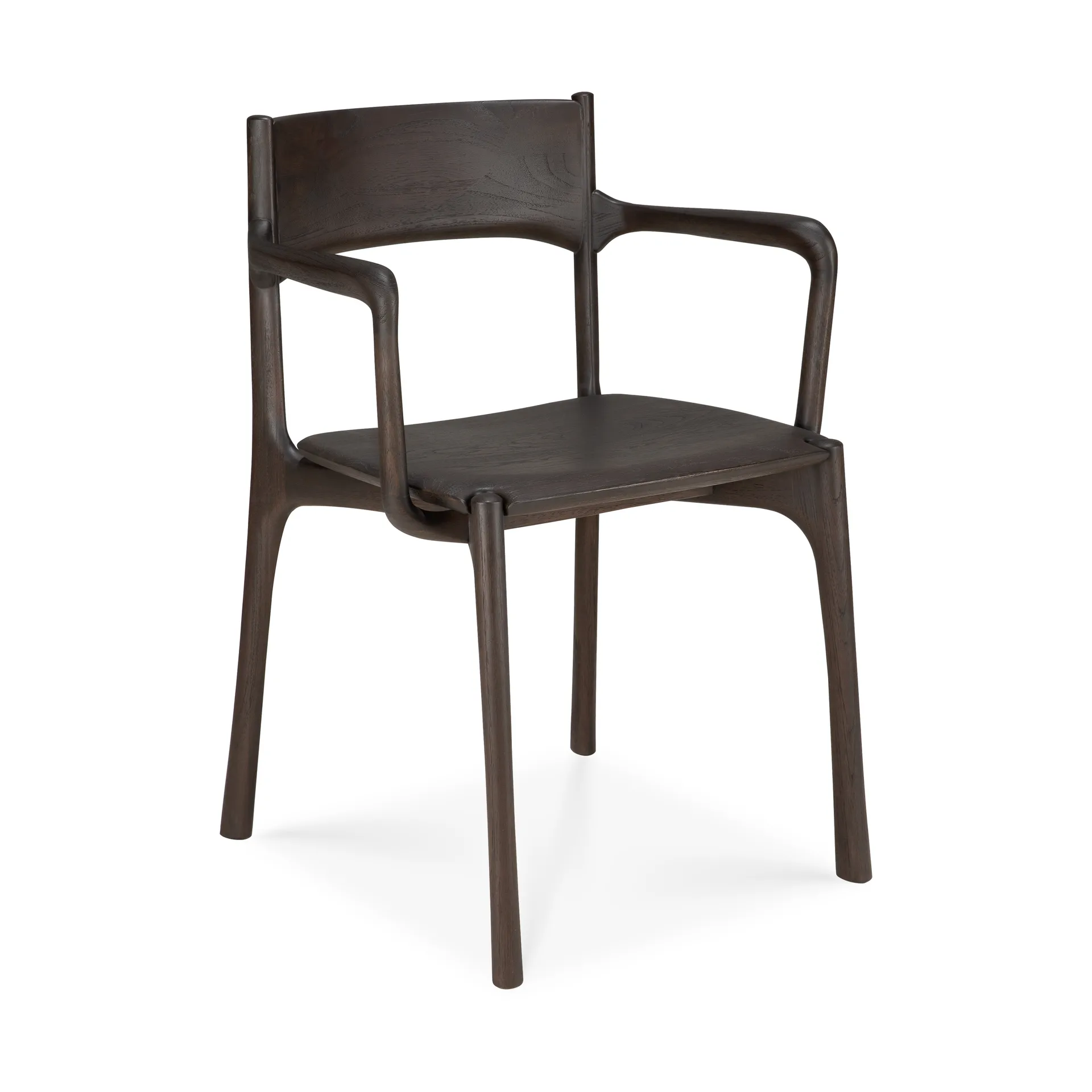 PI armstol, Dark brown teak Ethnicraft