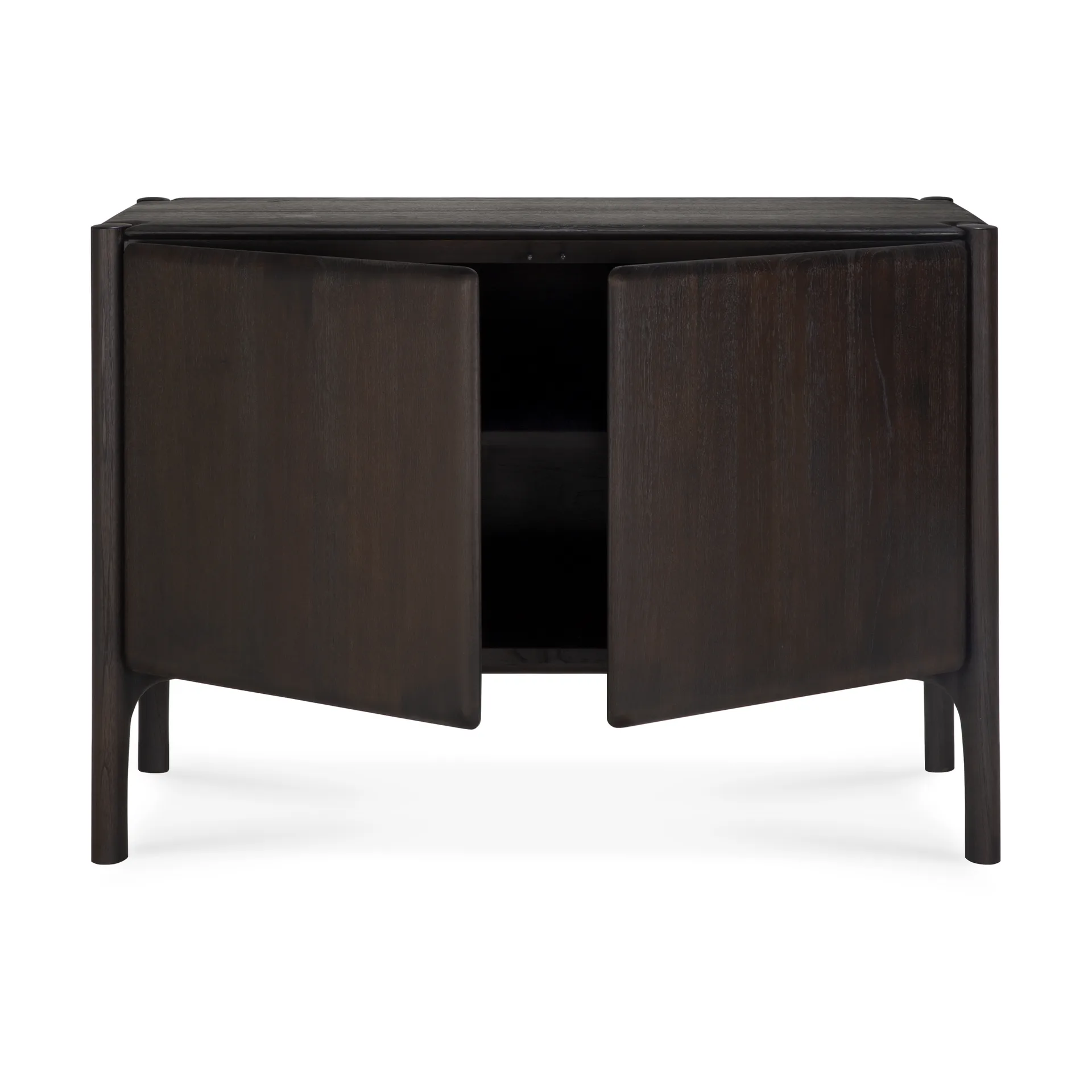 PI sideboard - oak - 3 låger, Teak dark brown, 2 døre Ethnicraft