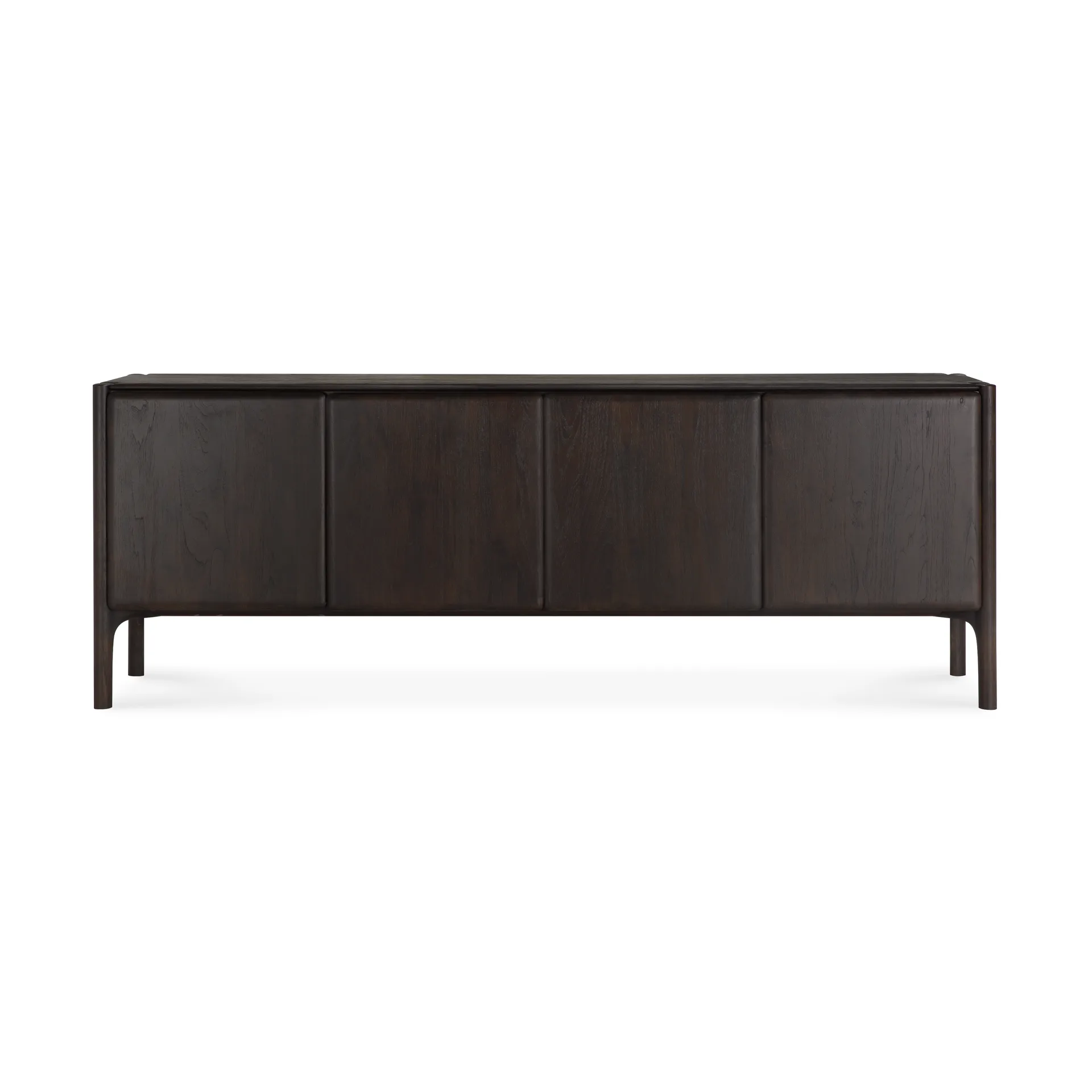 PI sideboard - oak - 3 låger, Teak dark brown, 4 døre Ethnicraft