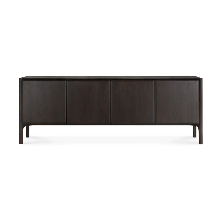 PI sideboard - oak - 3 låger - Teak dark brown, 4 døre - Ethnicraft