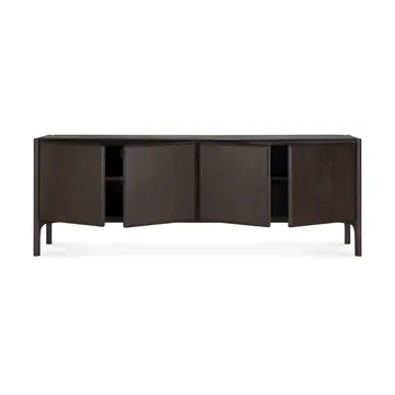 PI sideboard - oak - 3 låger - Teak dark brown, 4 døre - Ethnicraft