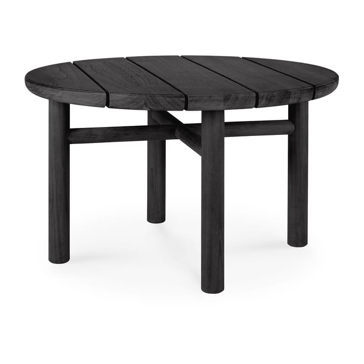 Quatro outdoor sofabord sortbejdset teak - Ø59 cm - Ethnicraft