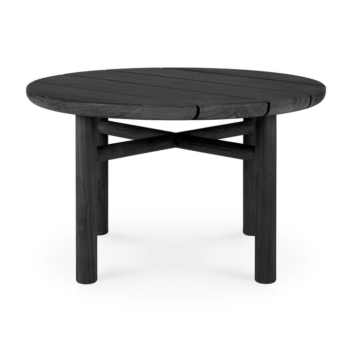 Quatro outdoor sofabord sortbejdset teak, Ø59 cm Ethnicraft