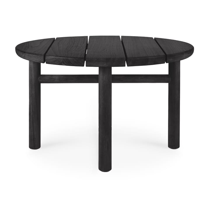 Quatro outdoor sofabord sortbejdset teak, Ø59 cm Ethnicraft
