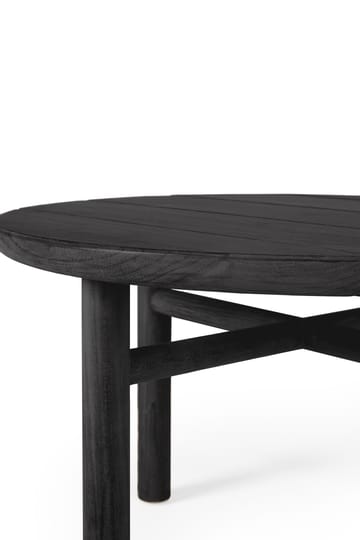Quatro outdoor sofabord sortbejdset teak - Ø59 cm - Ethnicraft