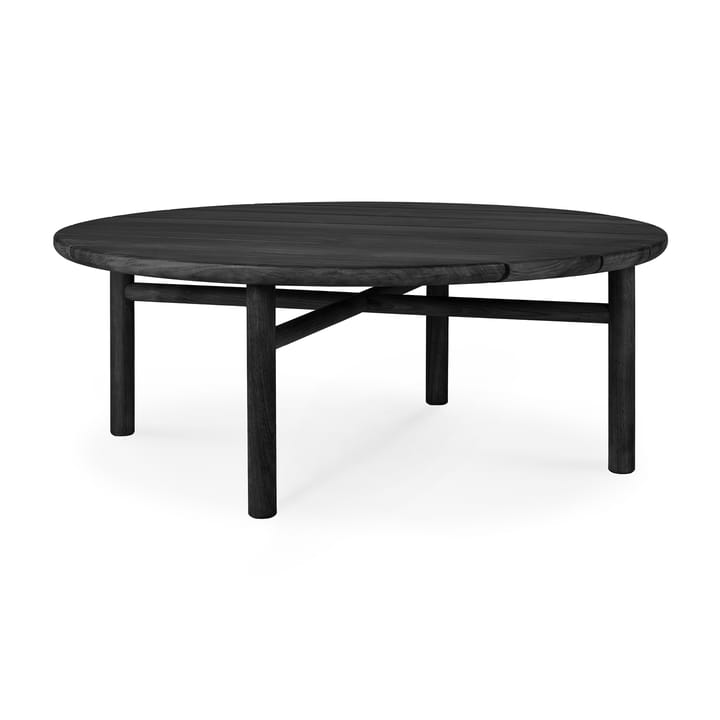 Quatro outdoor sofabord sortbejdset teak, Ø95 cm Ethnicraft