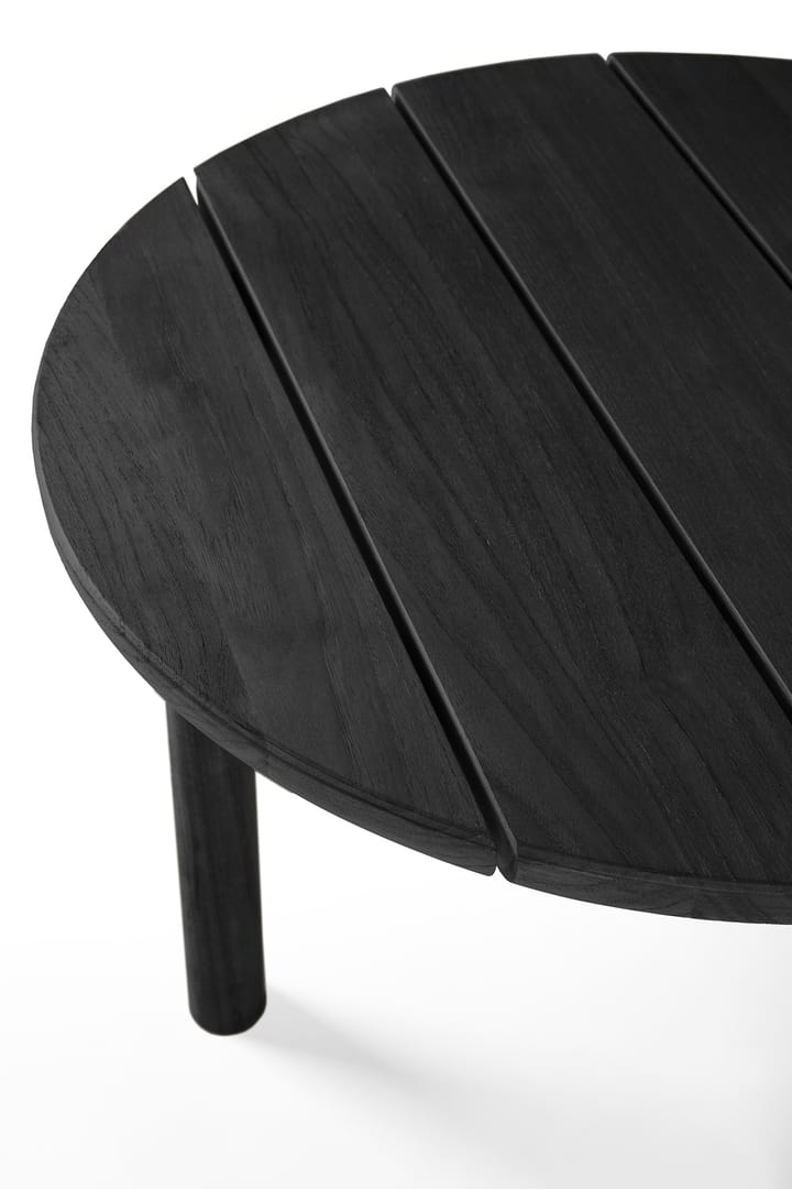 Quatro outdoor sofabord sortbejdset teak, Ø95 cm Ethnicraft