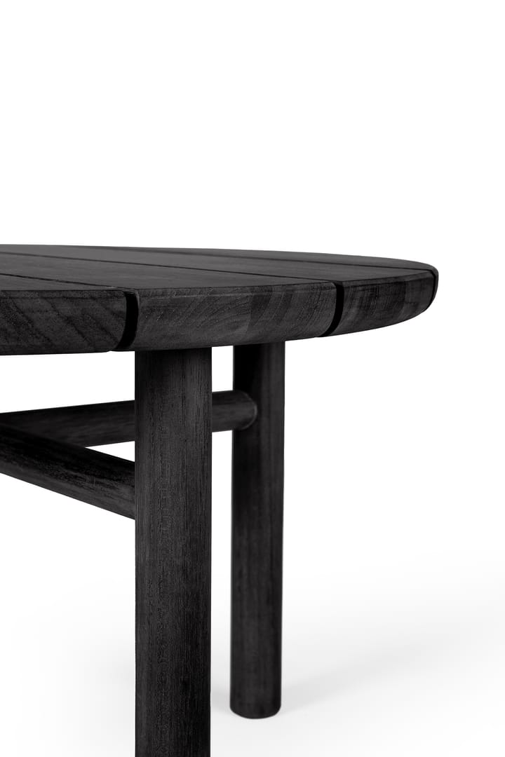 Quatro outdoor sofabord sortbejdset teak, Ø95 cm Ethnicraft